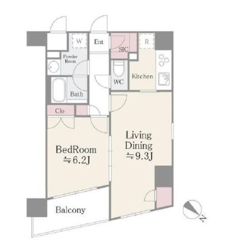 ステラメゾン茗荷谷　1001号室　間取り