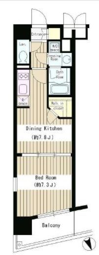 ステラメゾン茗荷谷　1305号室　間取り