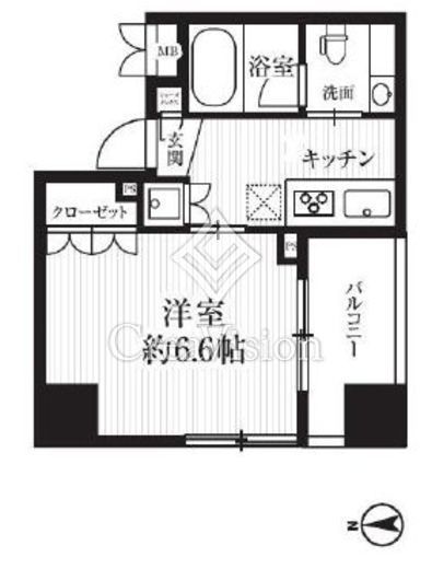 HF千駄木レジデンス　606号室　間取り