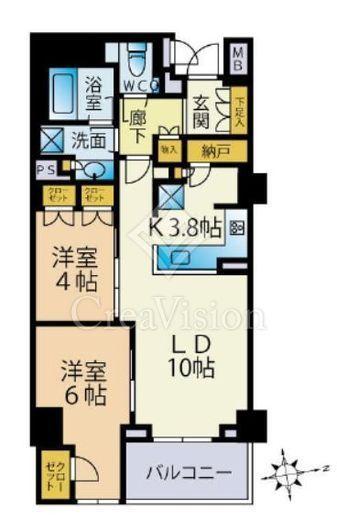 ブリリア文京江戸川橋　5F5号室　間取り