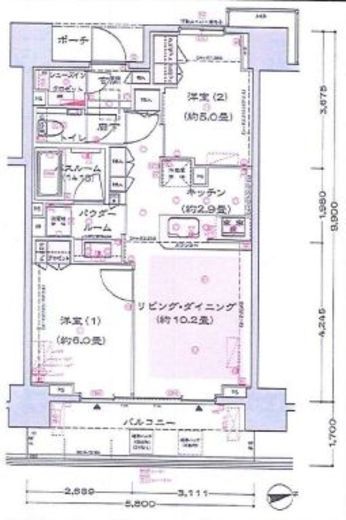シティハウス本郷三丁目　14F1号室　間取り