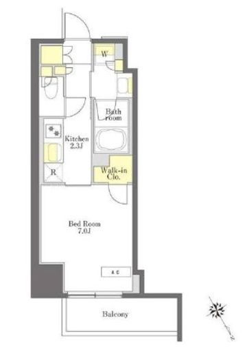 プライムメゾン大塚　1504号室　間取り