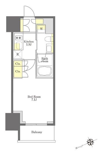 プライムメゾン大塚　1603号室　間取り
