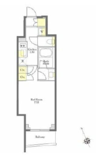 プライムメゾン大塚　808号室　間取り