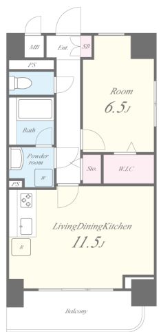 グラシーナ文京　404号室　間取り