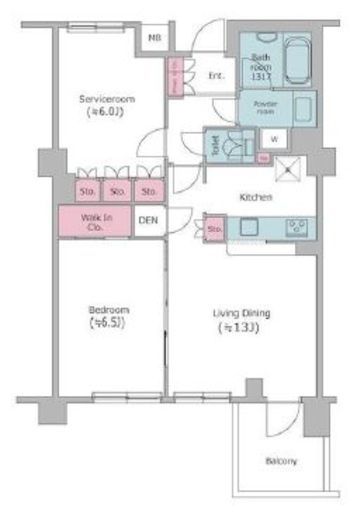 レジディア文京音羽　114号室　間取り