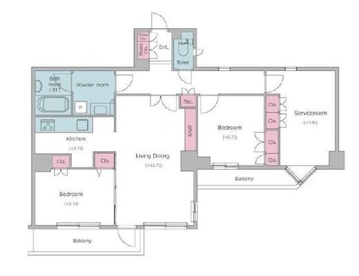 レジディア文京音羽　202号室　間取り