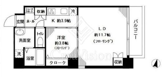 恩京アムール　901号室　間取り