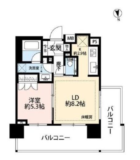ベリスタ文京関口　401号室　間取り