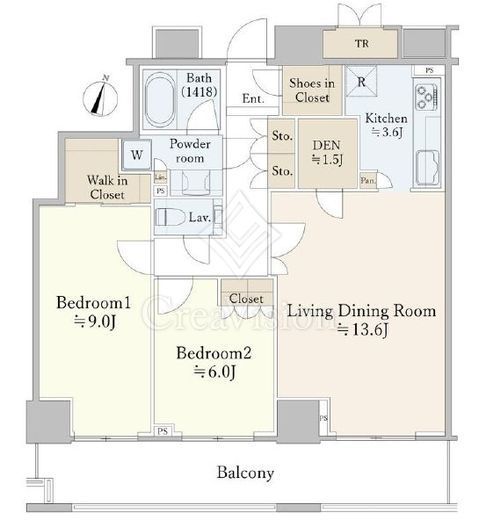 ザ・ライオンズ上野の森　306号室　間取り