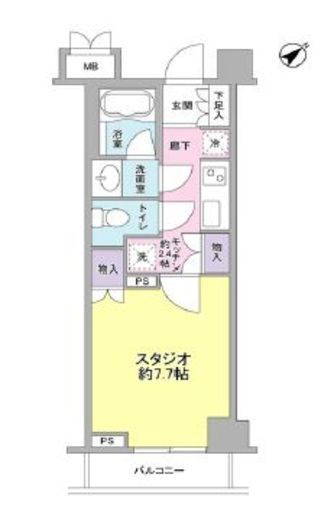 サンピエス根津　102号室　間取り