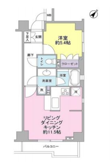 サンピエス根津　201号室　間取り