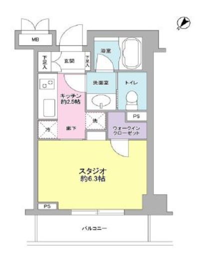 サンピエス根津　206号室　間取り