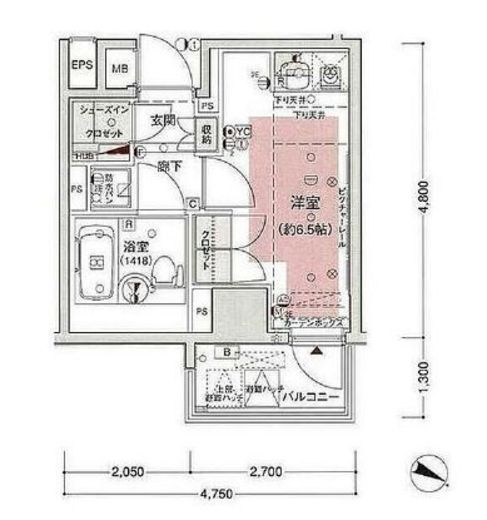 リビオレゾン小石川　602号室　間取り