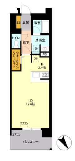 ロイヤルパークスリバーサイド　318号室　間取り
