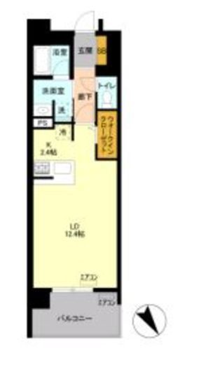 ロイヤルパークスリバーサイド　418号室　間取り