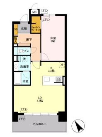 ロイヤルパークスリバーサイド　502号室　間取り
