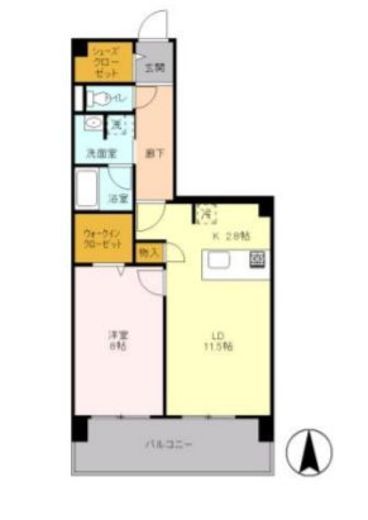 ロイヤルパークス梅島　410号室　間取り