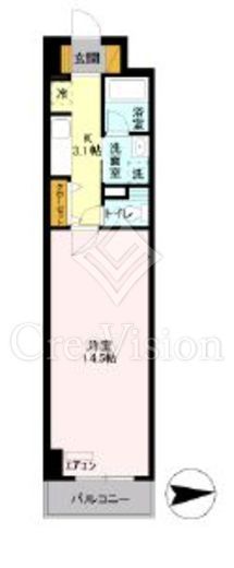 ロイヤルパークスシーサー　317号室　間取り