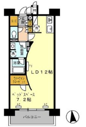 ロイヤルパークス西新井　1117号室　間取り