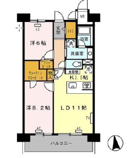 ロイヤルパークス西新井　1120号室　間取り