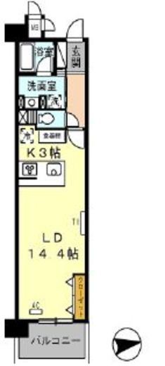 ロイヤルパークス西新井　427号室　間取り