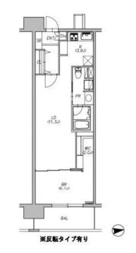ロイヤルパークス西新井　633号室　間取り