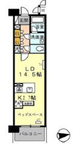ロイヤルパークス西新井　923号室　間取り