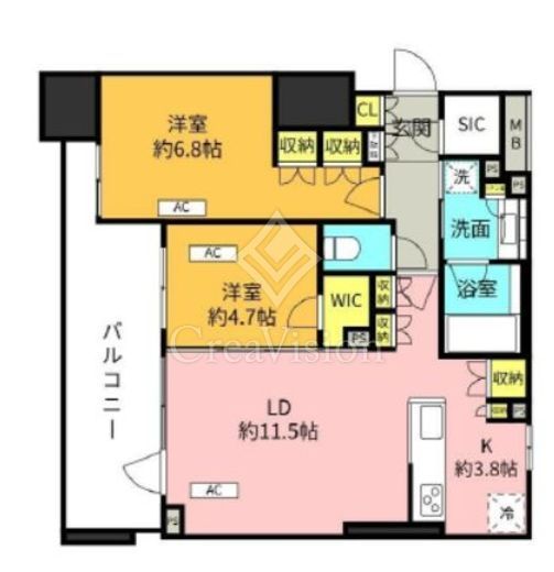 ディアナコート文京本郷台　1208号室　間取り
