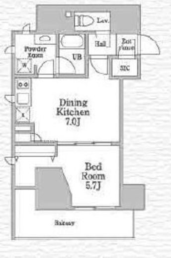 レジディア文京本郷4　801号室　間取り