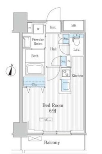 エトワール飯田橋　503号室　間取り