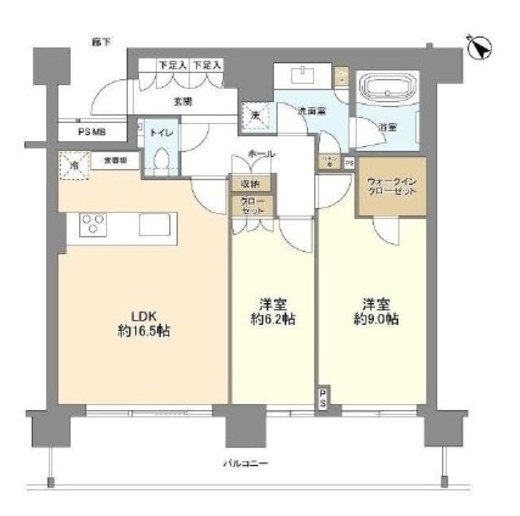 ブランズ文京小日向レジデンス　1202号室　間取り