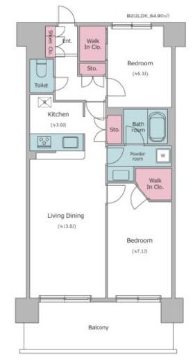 レジディア南千住　1008号室　間取り
