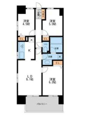 レジディア南千住　201号室　間取り