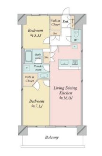 レジディア南千住　512号室　間取り