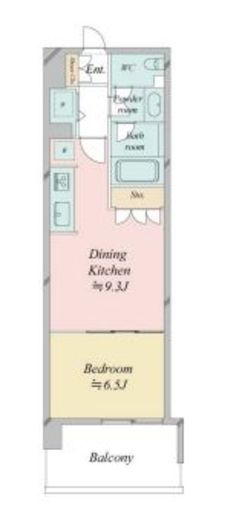 レジディア南千住　805号室　間取り