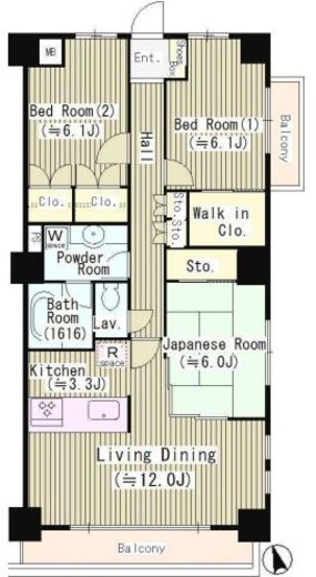 アウルレジデンス目白　603号室　間取り