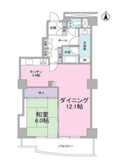 文京グリーンコートビュータワー本駒込　A1406号室　間取り