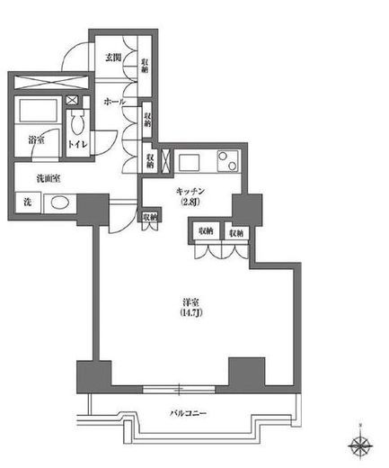 文京グリーンコートビュータワー本駒込　B1105号室　間取り