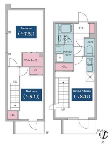 レジディア文京小石川　502号室　間取り