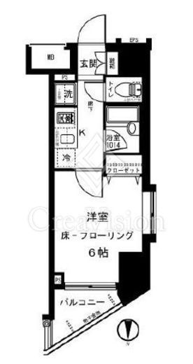文京春日プラッツ　11F1号室　間取り