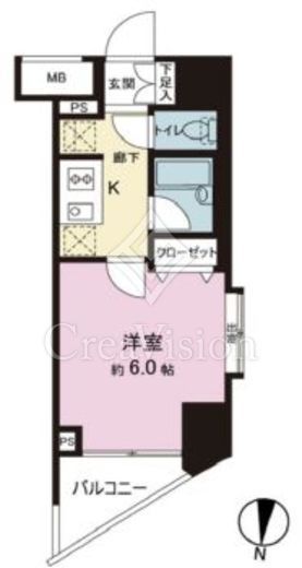 文京春日プラッツ　701号室　間取り