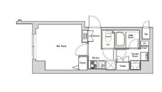 ハーモニーレジデンス神楽坂　101号室　間取り