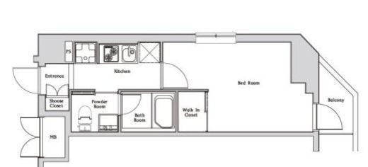 ハーモニーレジデンス神楽坂　102号室　間取り