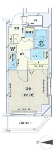 コンシェリア門前仲町　801号室　間取り