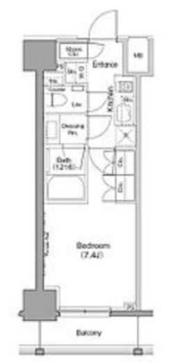 ザ・パークハビオ巣鴨　207号室　間取り