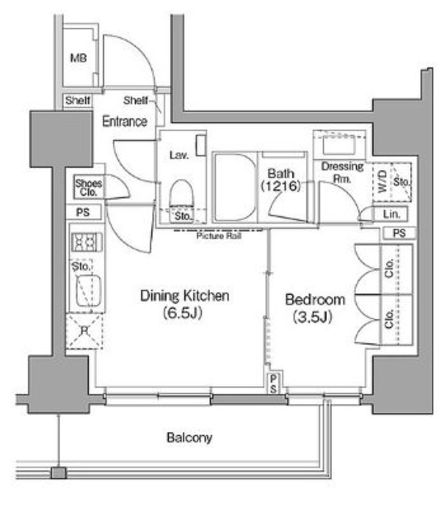 ザ・パークハビオ巣鴨　616号室　間取り
