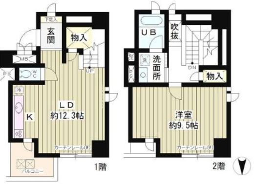 ツインビュー御茶の水　603号室　間取り