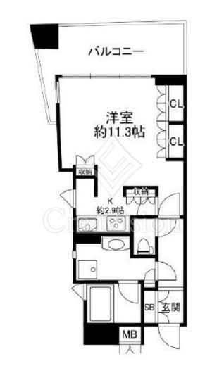 アクシルコート御茶ノ水　604号室　間取り