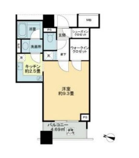 アトラス白山　1202号室　間取り